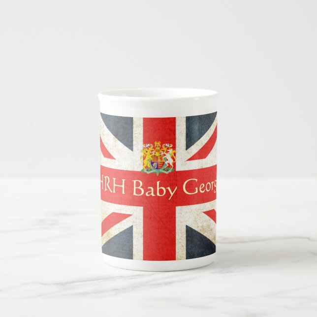 HRH Baby George Bone China Coat of Arms Mug (Front)