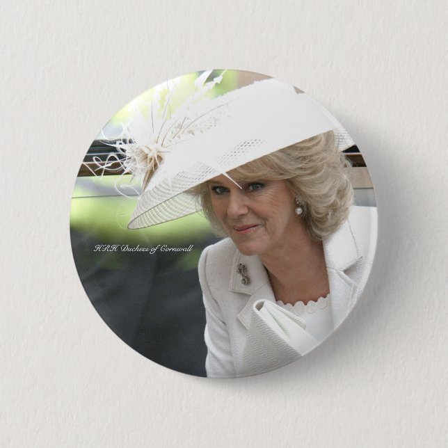 HRH Duchess of Cornwall Pinback Button (Front)