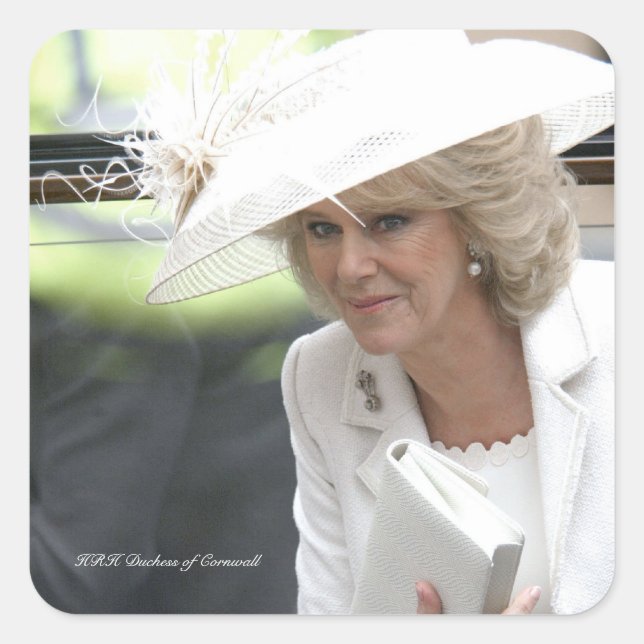 HRH Duchess of Cornwall Square Sticker (Front)