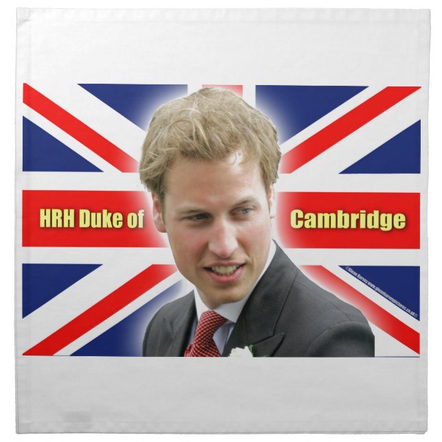 HRH Duke of Cambridge - Stunning! Napkin (Front)