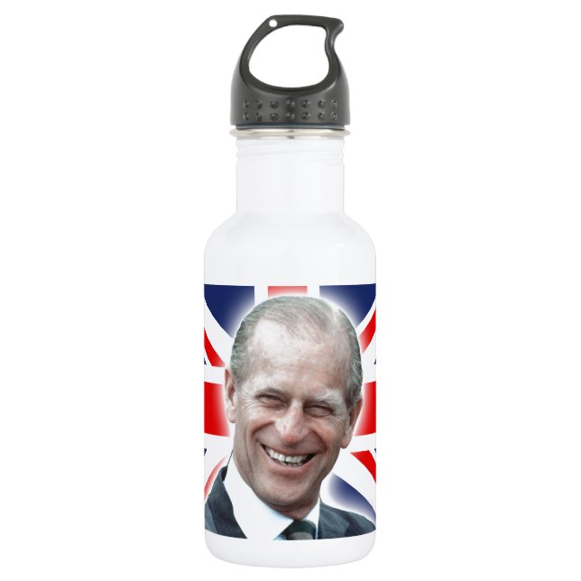 HRH Duke of Edinburgh - Great! Stainless Steel Water Bottle (Front)