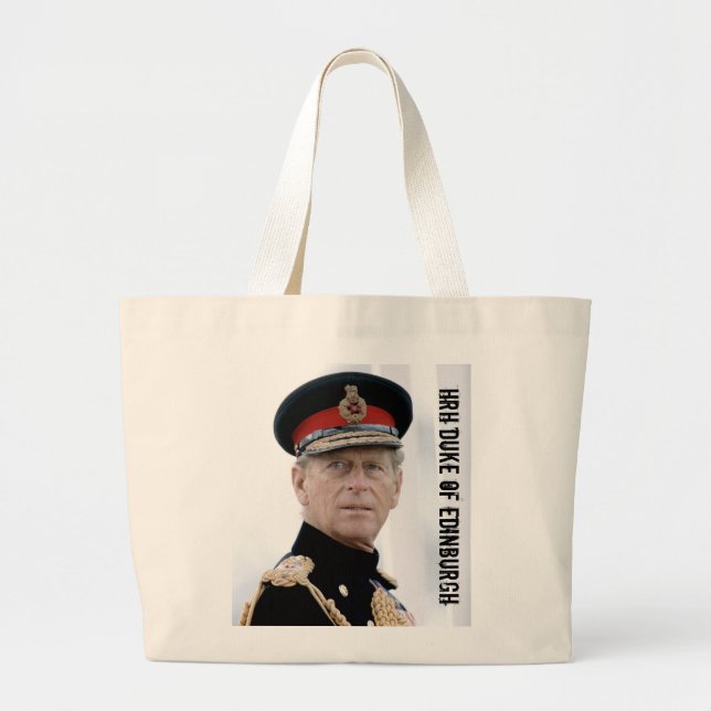 HRH Duke of Edinburgh Large Tote Bag (Front)