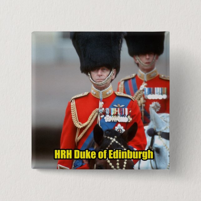 HRH Duke of Edinburgh Pinback Button (Front)