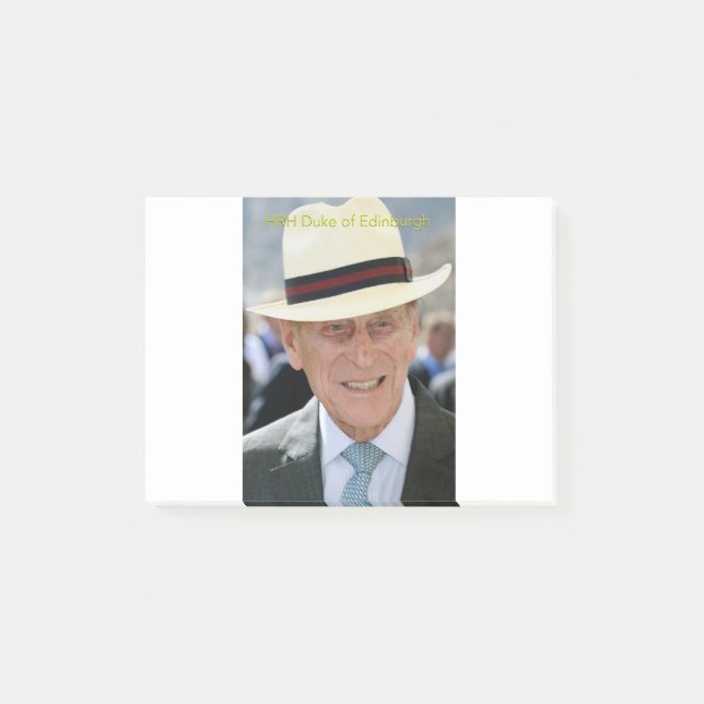 HRH Duke of Edinburgh - Prince Philip Post-it Notes (Front)
