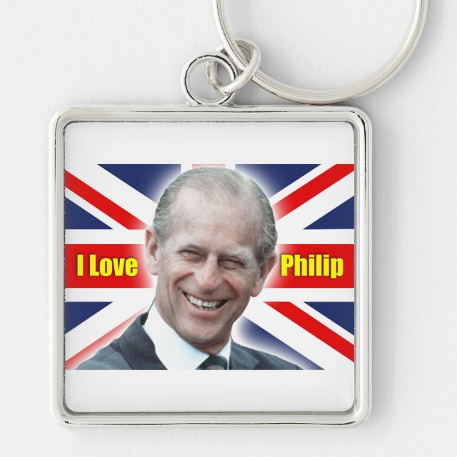 HRH Duke of Einburgh - I love Philip Keychain (Front)