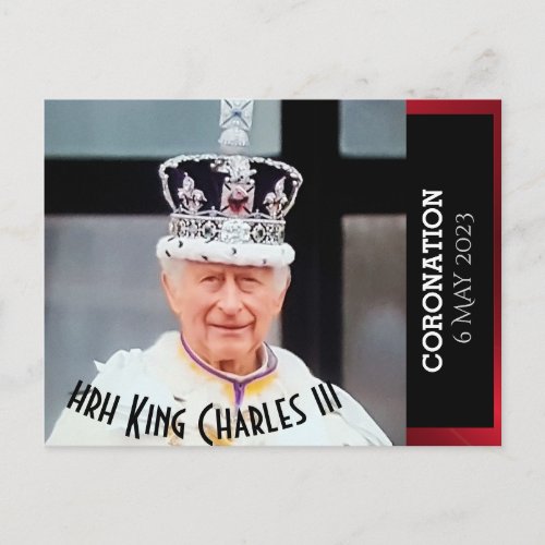 HRH King Charles III coronation commemorative Postcard