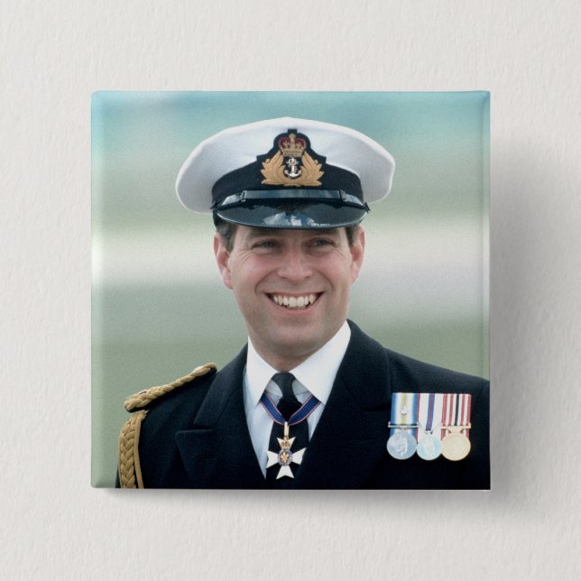 HRH Prince Andrew Pinback Button (Front)