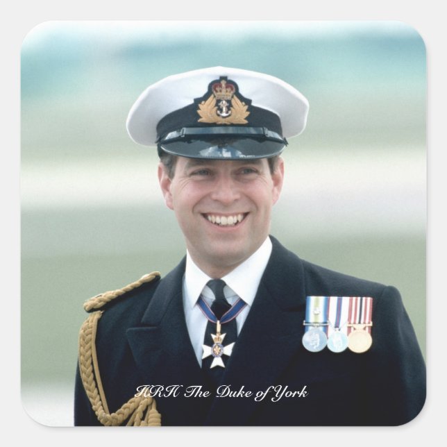 HRH Prince Andrew Square Sticker (Front)