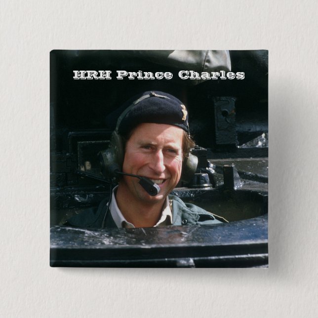 HRH Prince Charles Pinback Button (Front)