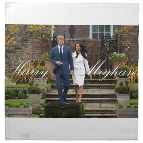 HRH Prince Harry and Meghan Markle Royal Wedding Cloth Napkin