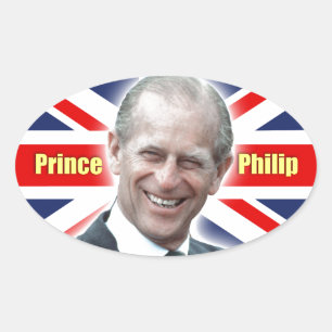 HRH Prince Philip - Super! Oval Sticker