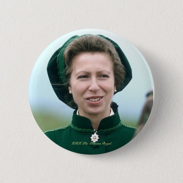 HRH Princess Anne Warminster Pinback Button (Front)