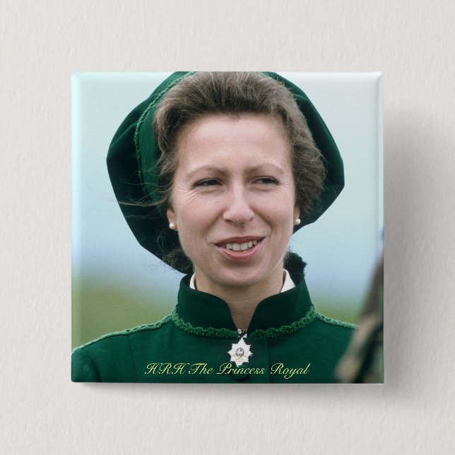 HRH Princess Anne Warminster Pinback Button (Front)