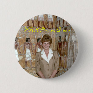 HRH Princess Diana Egypt 1992 Button