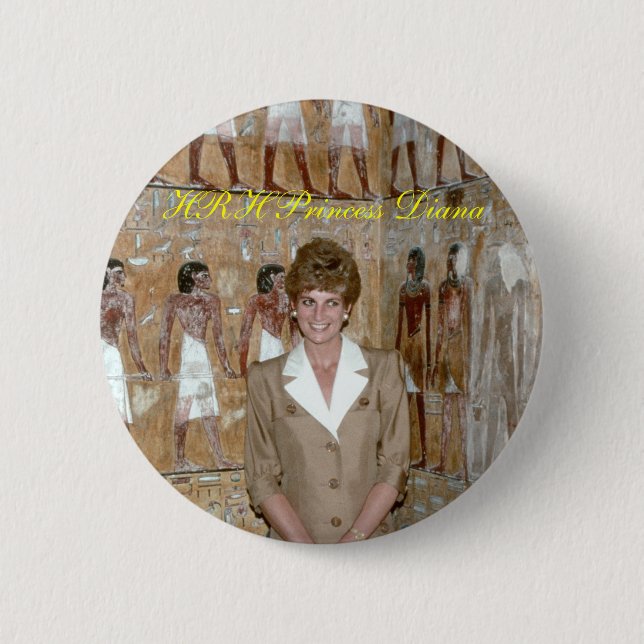 HRH Princess Diana Egypt 1992 Button (Front)