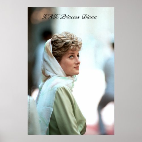 HRH Princess Diana Egypt 1992 Poster