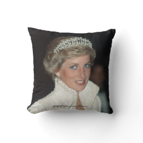 HRH Princess Diana Throw Pillow