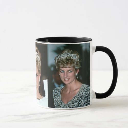 HRH Princess Diana Tiara 3x photos Mug
