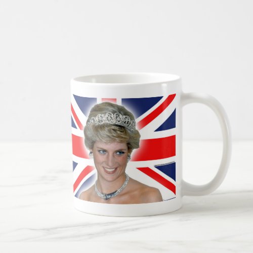 HRH Princess Diana Union Jack Coffee Mug