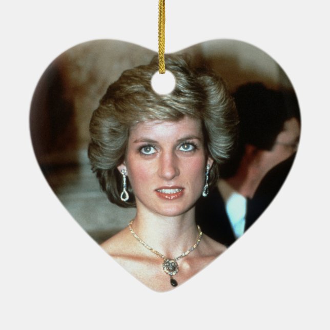 HRH Princess Diana Vienna 1986 Ceramic Ornament (Back)