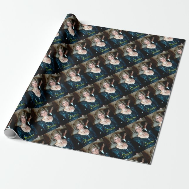 HRH Princess Diana Vienna 1986 Wrapping Paper (Unrolled)