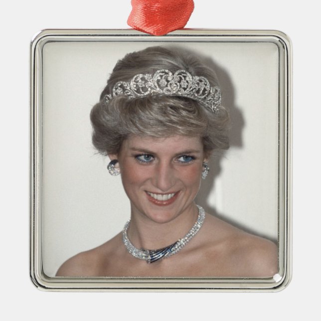 HRH Princess Diana Xmas Metal Ornament (Front)
