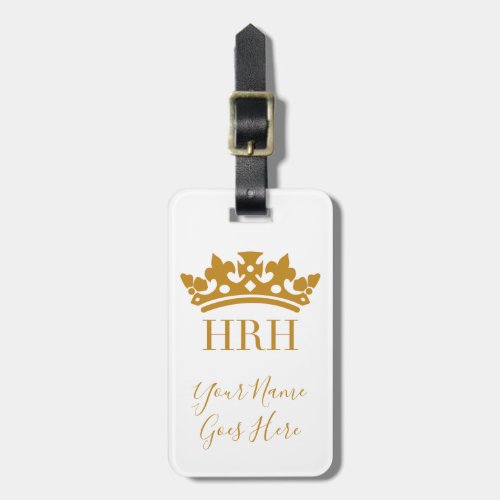 HRH Royal Crown Customizable Luggage Tag