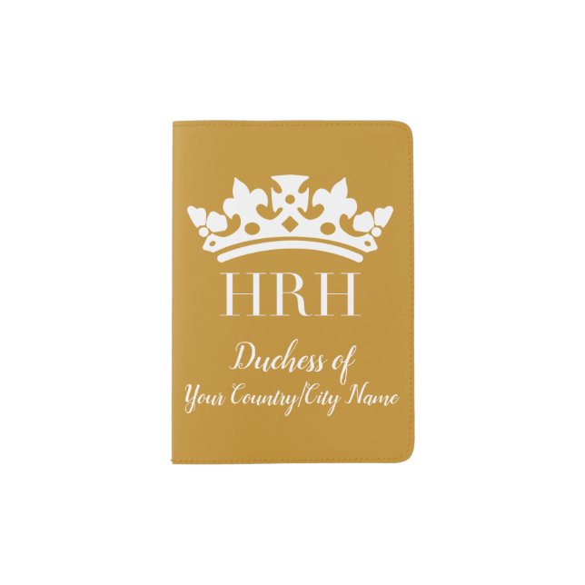 HRH Royal Crown Customizable Passport Holder (Front)