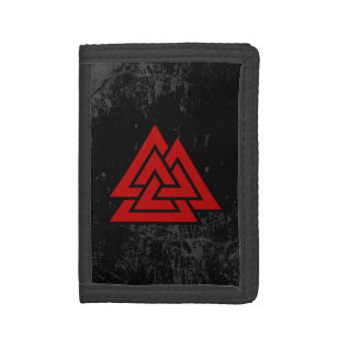Hrungnir's Heart (red & black, distressed) Trifold Wallet