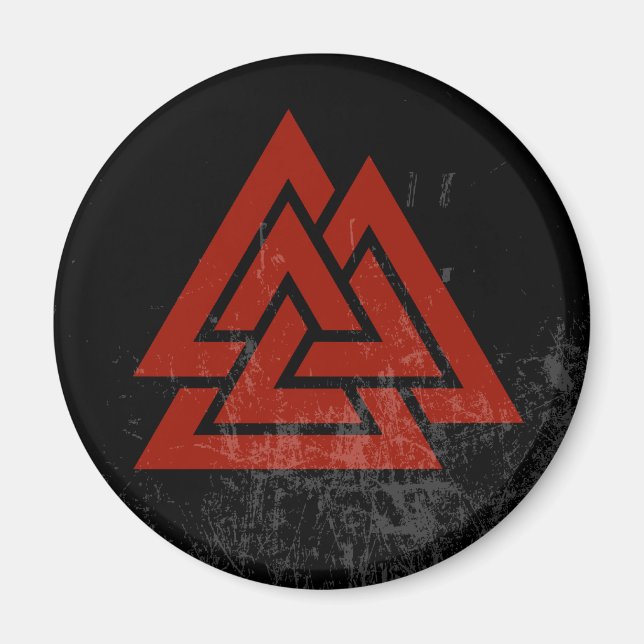 Hrungnir's Heart (red & black grunge) Magnet (Front)