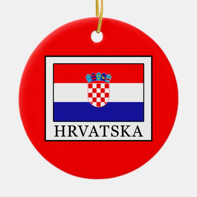 Hrvatska Ceramic Ornament (Front)