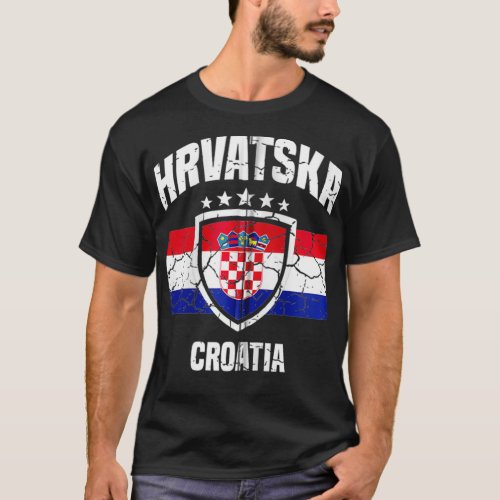 Hrvatska Croatia Croatian Zip  T_Shirt