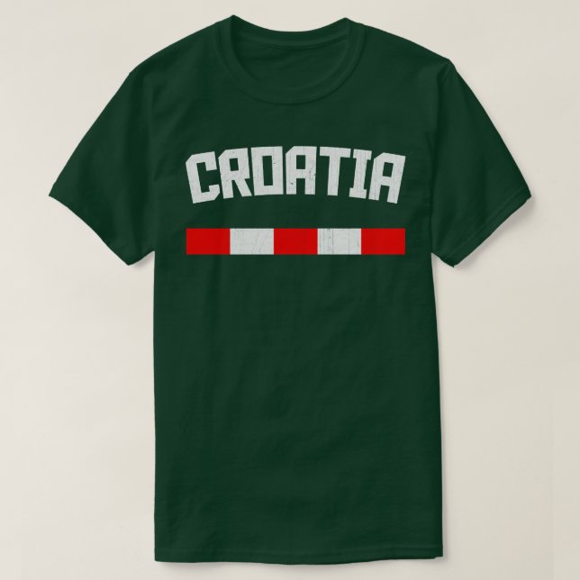 Hrvatska Croatian Vintage Style Design T-Shirt (Design Front)
