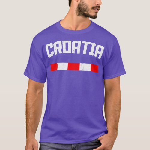 Hrvatska Croatian Vintage Style Design T_Shirt