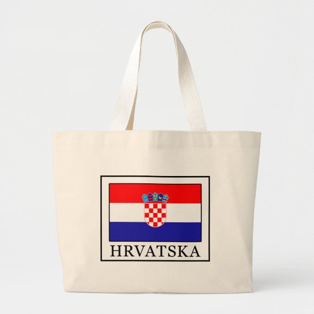 Hrvatska Large Tote Bag (Front)