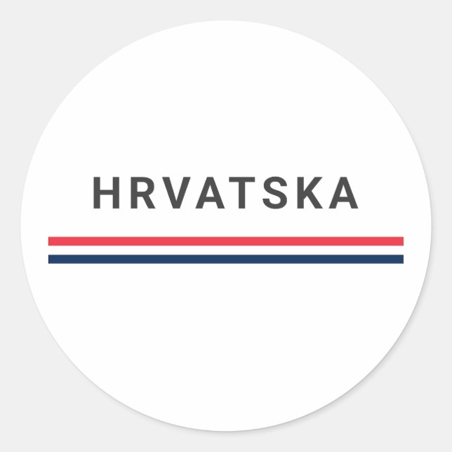 Hrvatska Lines Classic Round Sticker (Front)