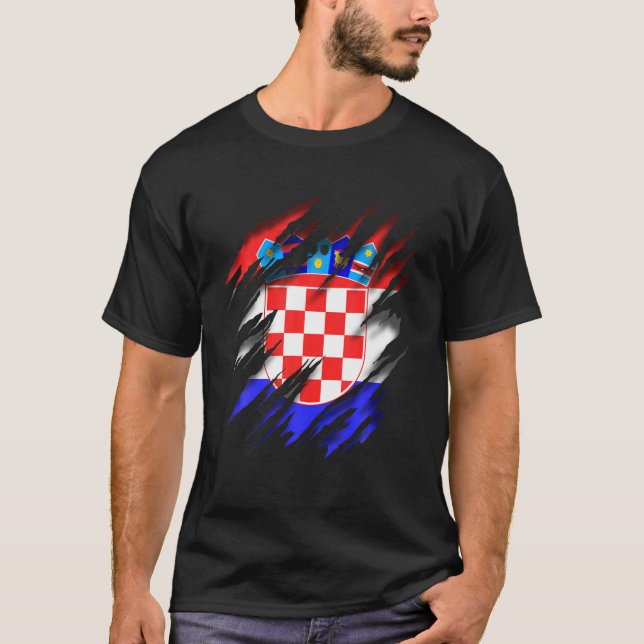 Hrvatska Lovers Croatia Flag T-Shirt (Front)
