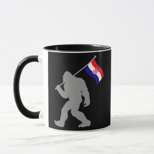 Hrvatska or Croatian Flag on Croatia Flag  Mug