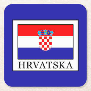 Hrvatska Square Paper Coaster