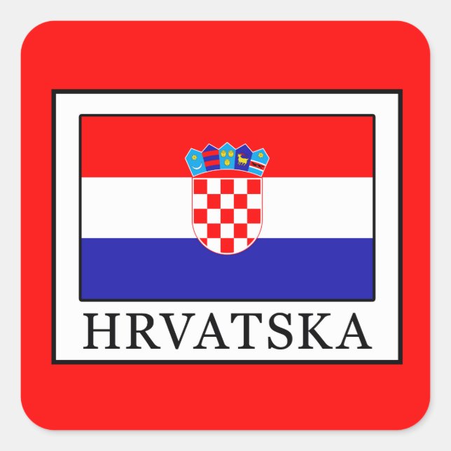 Hrvatska Square Sticker (Front)