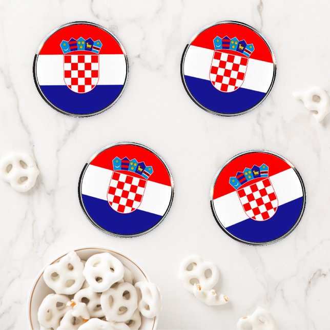 Hrvatska zastava | Croatian Flag Coaster Set (In Situ)