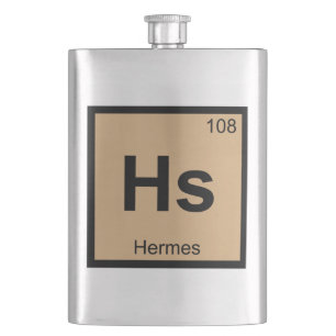 Hs - Hermes God Chemistry Periodic Table Symbol Flask