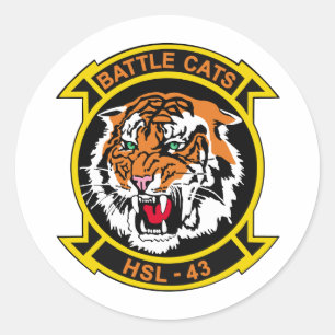 HSL-43 Battle Cats Classic Round Sticker