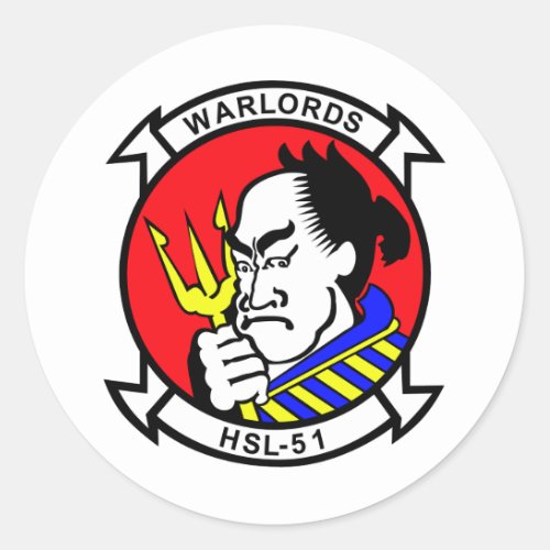 HSL_51 Warlords Classic Round Sticker