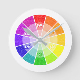 hsl color wheel round clock
