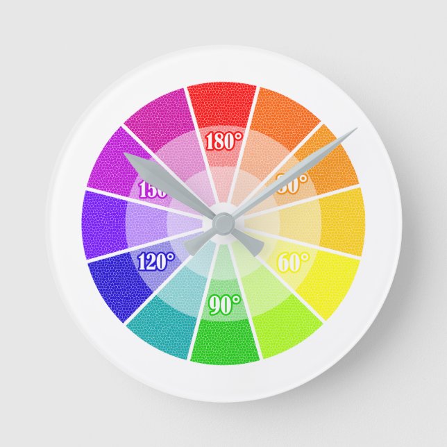 hsl color wheel round clock (Front)