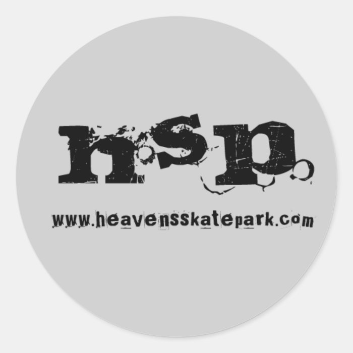 HSP Black Round Stickers