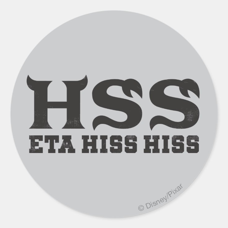 HSS - ETA HISS HISS - Logo Classic Round Sticker | Zazzle