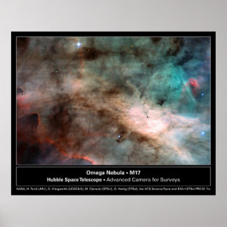 HST Omega Nebula M17 Poster