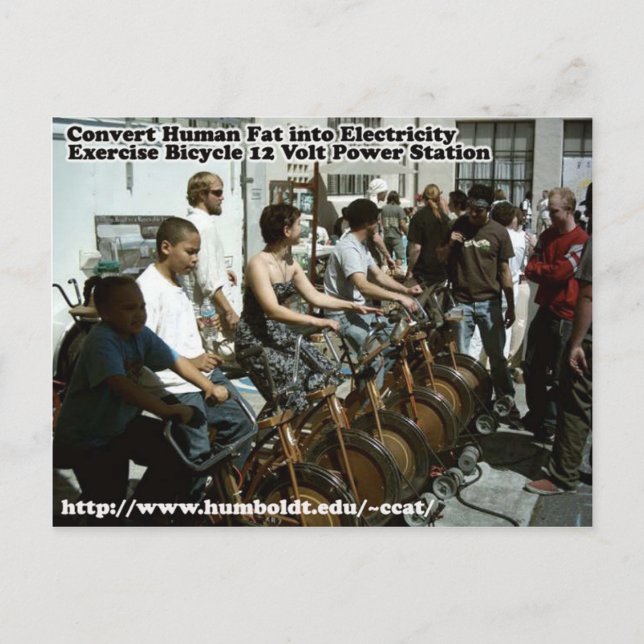 HSU exercise bicycle 12 Volt Power Station Postcard (Front)